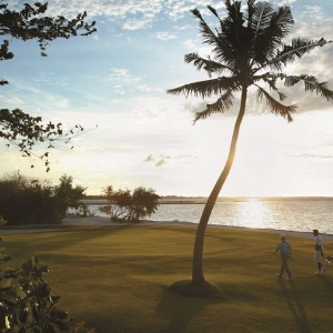 Golf course sunset horizontal