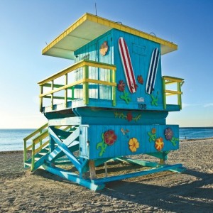 Miami-Beach-Blue-Lifeguard-Stand-Angle
